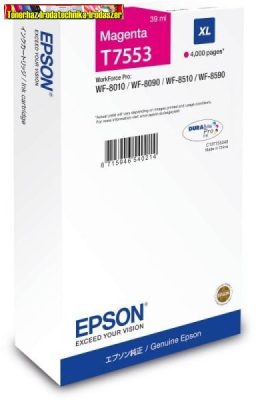 Epson T7553 eredeti magenta tintapatron 4k/39ml 