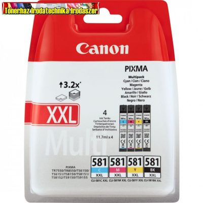 Canon CLI-581XXL Eredeti Color Photo Pack (C,M,Y,BK) (cli581,cli581Xxl))