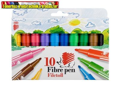  ICO Süni vastag filctoll készlet, 1-3 mm, 10 különböző szín