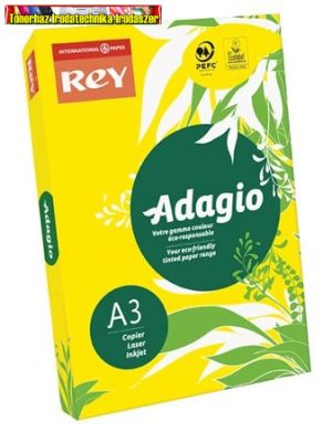 Rey Adagio Másolópapír A3/80gr színes 500ív/cs Intenzív sárga