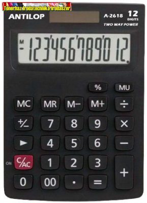 Antilop A-2618 asztali számológép 12 számjegy nagy, döntött kijelző (A2618)
