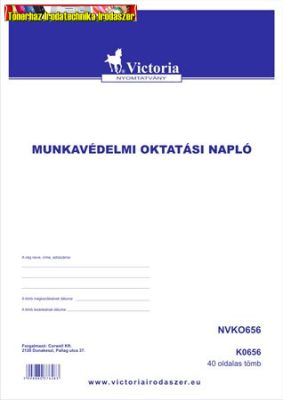 Munkavédelmi oktatási napló 40lap/tömb Victoria