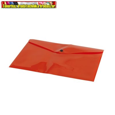 Irattartó tasak A4 PP patentos transzparens PIROS BR.