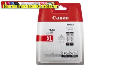 CANON eredeti DUOPACK (2db PGI-570PGBK XL Tintapatron , fekete, 22 ml/db) (PGI570XL)