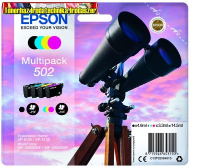 EPSON MULTIPACK T02V6 (502) TINTAPATRON CSOMAG (BK+C+M+Y) (EREDETI)