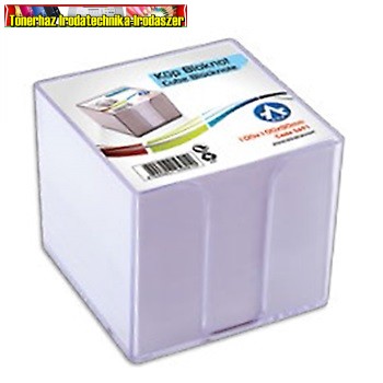 Kockatömb tartó műanyag 10x10x9 cm víztiszta -kockatömb nélkül-