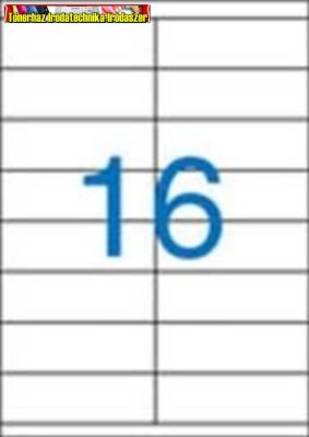 Etikett 105x35mm 16címke/lap 100lap/dob (öntapadós címke)