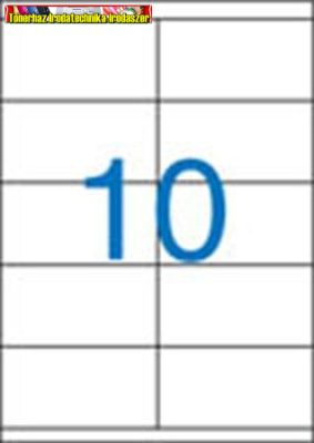 Etikett 105x57mm 10címke/lap 100lap/dob (öntapadós címke)
