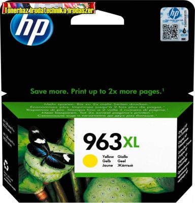 HP 3JA29AE 963XL yellow tintapatron eredeti 