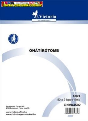 Önátírótömb, A4, 50x2 lap, VICTORIA