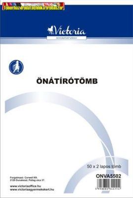 Önátírótömb, A5, 50x2 lap, VICTORIA