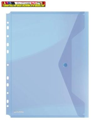 Irattartó tasak, A4, PP, patentos, lefűzhető, DONAU, kék