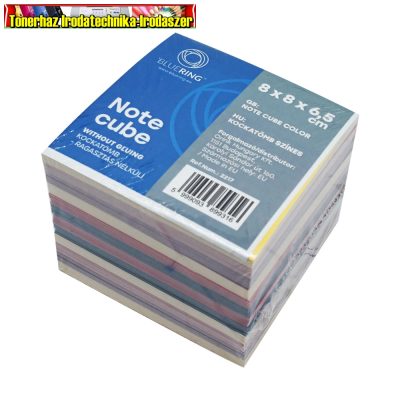 Kockatömb színes 8x8x6,5 cm ragasztás nélküli BLUERING