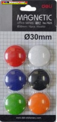 DELI MÁGNESKORONG (TÁBLAMÁGNES) 30 MM ÁTMÉRŐVEL 6DB/CS
