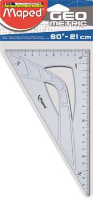 MAPED Geometric Háromszög vonalzó, műanyag, 60°, 21 cm, 