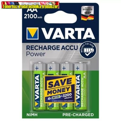 VARTA READY2USE NI-MH AKKU AA (HR6) 2100 MAH 4db/cs 56706