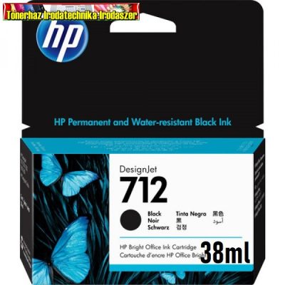 HP 3ED70A PATRON BLACK 38ML NO.712 (EREDETI)