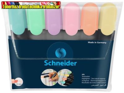 Szövegkiemelő készlet, 1-5 mm, SCHNEIDER Job Pastel, 6 különböző pasztell szín