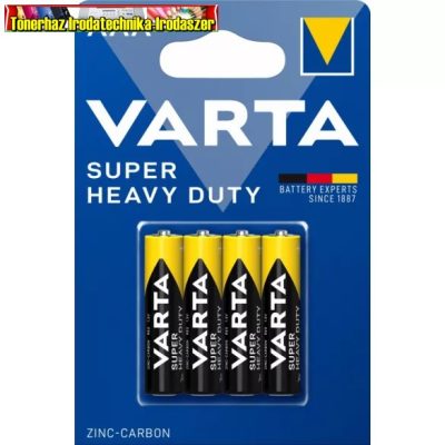 VARTA SUPER HEAVY DUTY AAA FÉLTARTÓS MICRO CERUZA ELEM LR03 db-ár