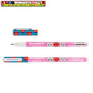 Golyóstoll Centrum Macska, eper mintás 0,7 mm kék írásszín