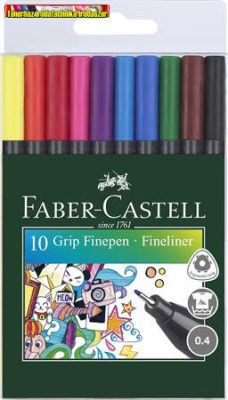 FABER-CASTELL Grip tűfilc készlet, 0,4 mm, 10 különböző szín 151610