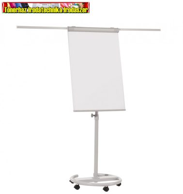 Flipchart tábla 68x105cm, mágneses, 2 db segédkarral, 5 görgős Premium line Franken