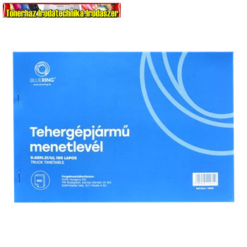 Bluering menetlevél A/5 tgk. 100lap d.Gépj.21(tehergépkocsi menetlevél)