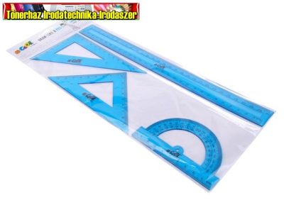 Vonalzókészlet, hajlékony ,műanyag, 4 darabos, COOL BY VICTORIA, kék