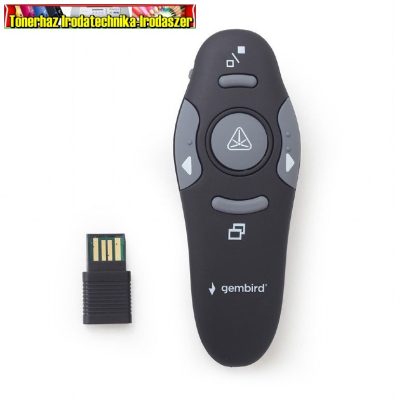 Gembird WP-L-01 Wireless Presenter Red Laser Black (lézer mutató, pointer)