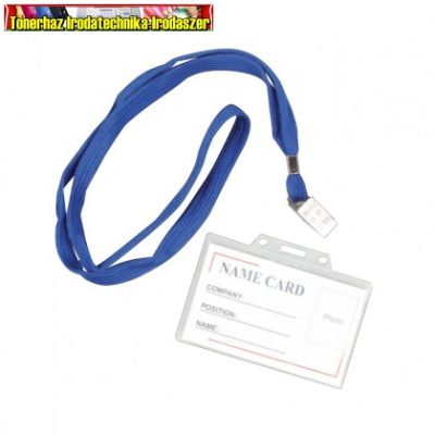 Névkitűző 92x59 mm nyakba akasztható szalaggal