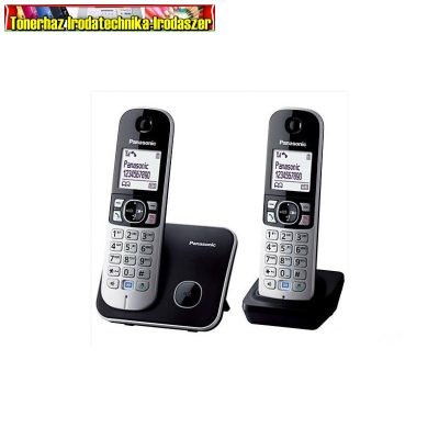 PANASONIC KX-TG6812PDB Duo Telefon, vezeték nélküli, telefonpár, fekete