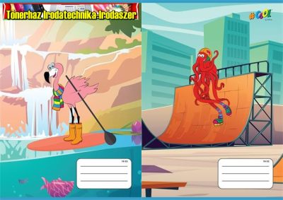 Füzet, tűzött, A5, vonalas, 32 lap, 2. osztály, COOL BY VICTORIA Cool animals, 16-32