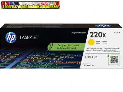 HP W2202X EREDETI TONER YELLOW 5.500 OLDAL KAPACITÁS NO.220X