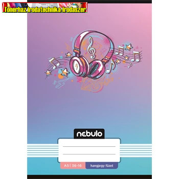 Füzet, A/5, hangjegy, 36-16, Nebulo Pink (kottafüzet) (ének)