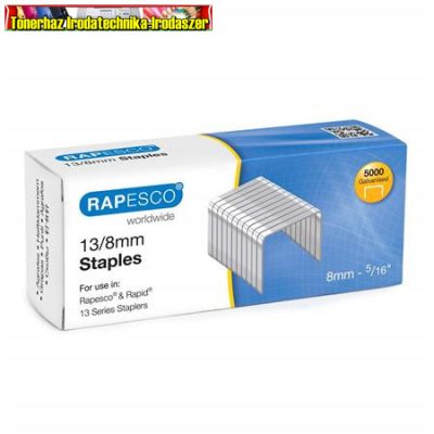 Tűzőkapocs, 13/8, horganyzott, RAPESCO 5000sb/dob