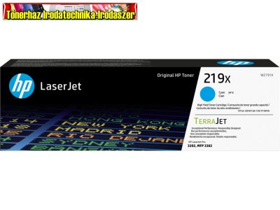 HP W2191X eredeti Toner Cyan No.219X 2,5k
