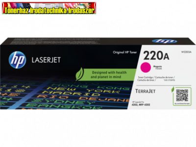 HP W2203A EREDETI TONER MAGENTA 1800 OLDAL KAPACITÁS NO.220A