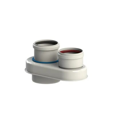 TRICOX PAD5020 osztó adapter PPs/alu 60/100 - 2 x 80 mm