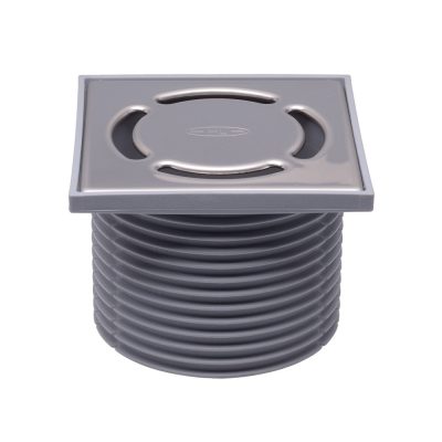 HL 37N rácstartó padlóösszefolyóhoz inox ráccsal, DN110, 123 x 123 mm