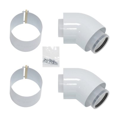 VAILLANT koncentrikus könyök 45° idom PPs/alu 80/125 mm 2db