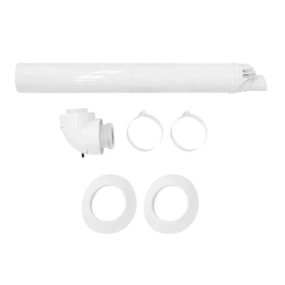 VAILLANT koncentrikus vízszintes oldalfali kivezetés tisztító könyökkel PPs/alu 60/100 mm