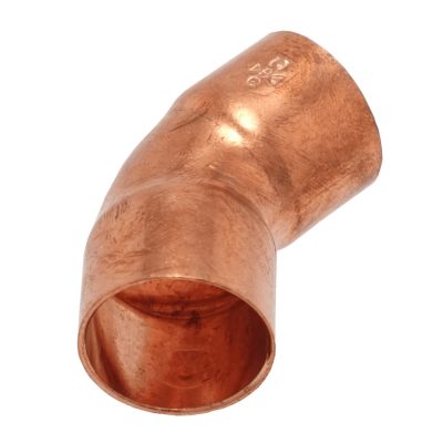 IBP 5041 forrasztható réz ív, 45°, 2 tokos, 35mm