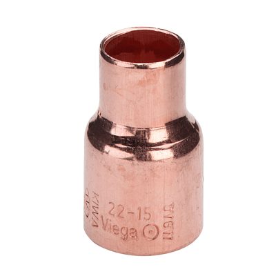 VIEGA 95240 forrasztható réz szűkített karmantyú, 2 tokos, 22 x 18mm