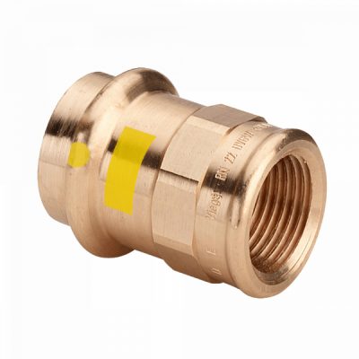 VIEGA 2612 Profipress G vörösöntvény belső menetes átmeneti idom, gázra, 22mm x 1"B
