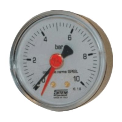 Nyomásmérő hátsó csatlakozással 63mm 10bar