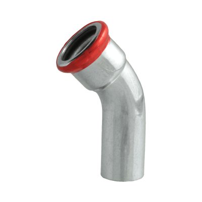 FixTrend Steel Press szénacél ív, 45°, 1 tokos, 88.9mm