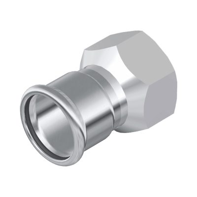 FixTrend Inox press belső menetes átmeneti idom, 35 mm x 6/4"