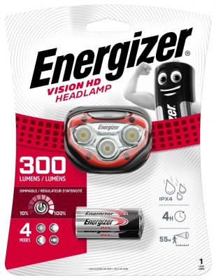 ENERGIZER Headlight Vision HD 3 LED + 3 db AAA fejlámpa (6/karton)