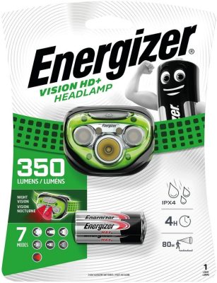 ENERGIZER Headlight Vision HD+ 5 LED + 3 db AAA fejlámpa (6/karton)