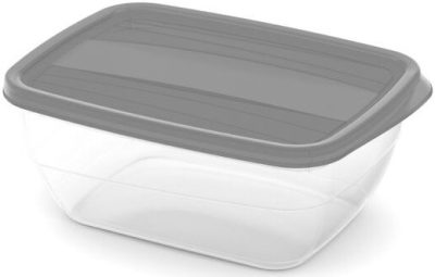 Curver Vedo Ételtartó 1,3L Szögletes Szürke/Átlátszó (6/karton)